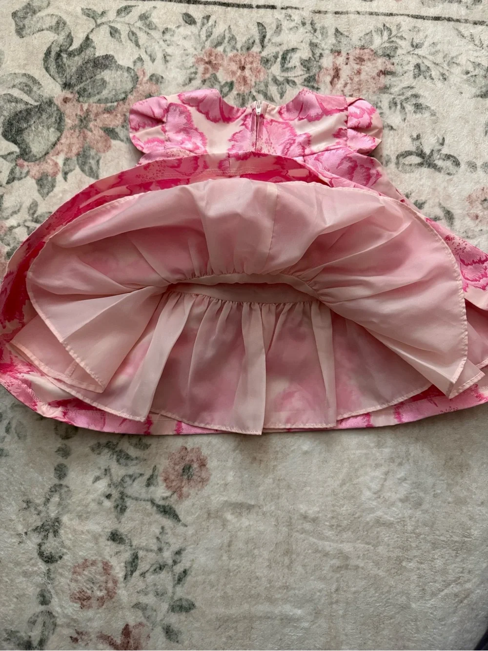 Boutique Pink Floral Bow-Accent Baby Girls' Formal Dress